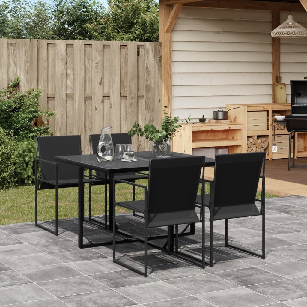 VidaXL Tuinset 5-Delig Zwart - 60% Korting!