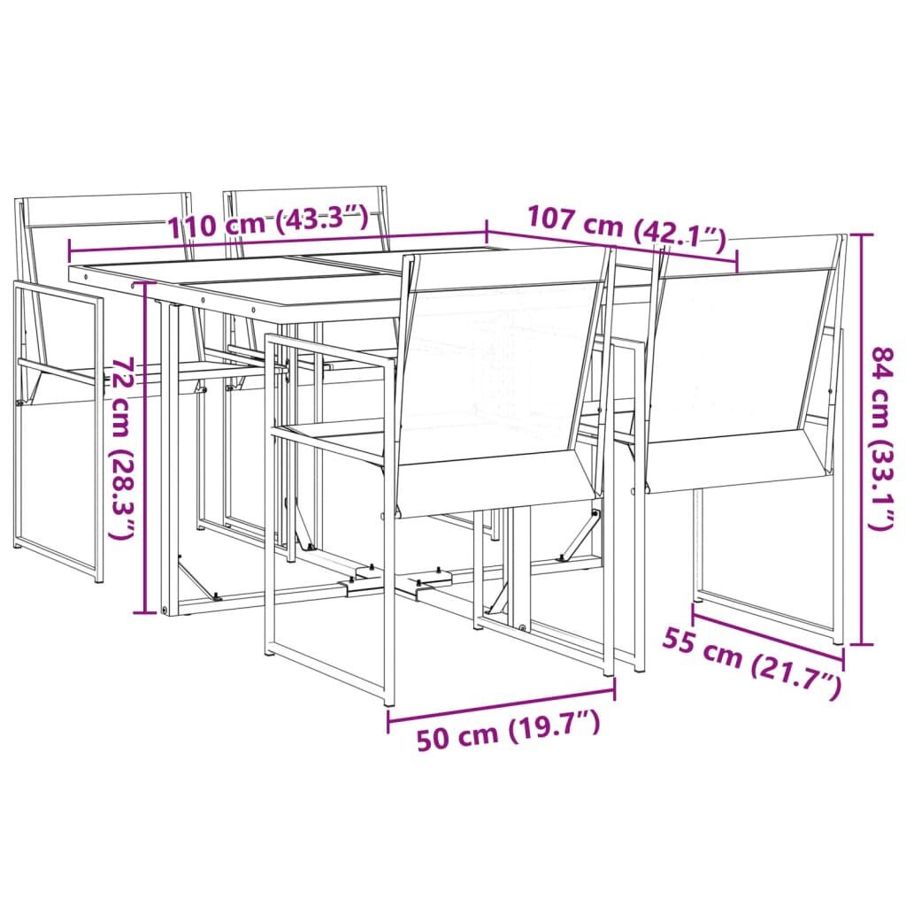 VidaXL Tuinset 5-Delig Zwart - 60% Korting!