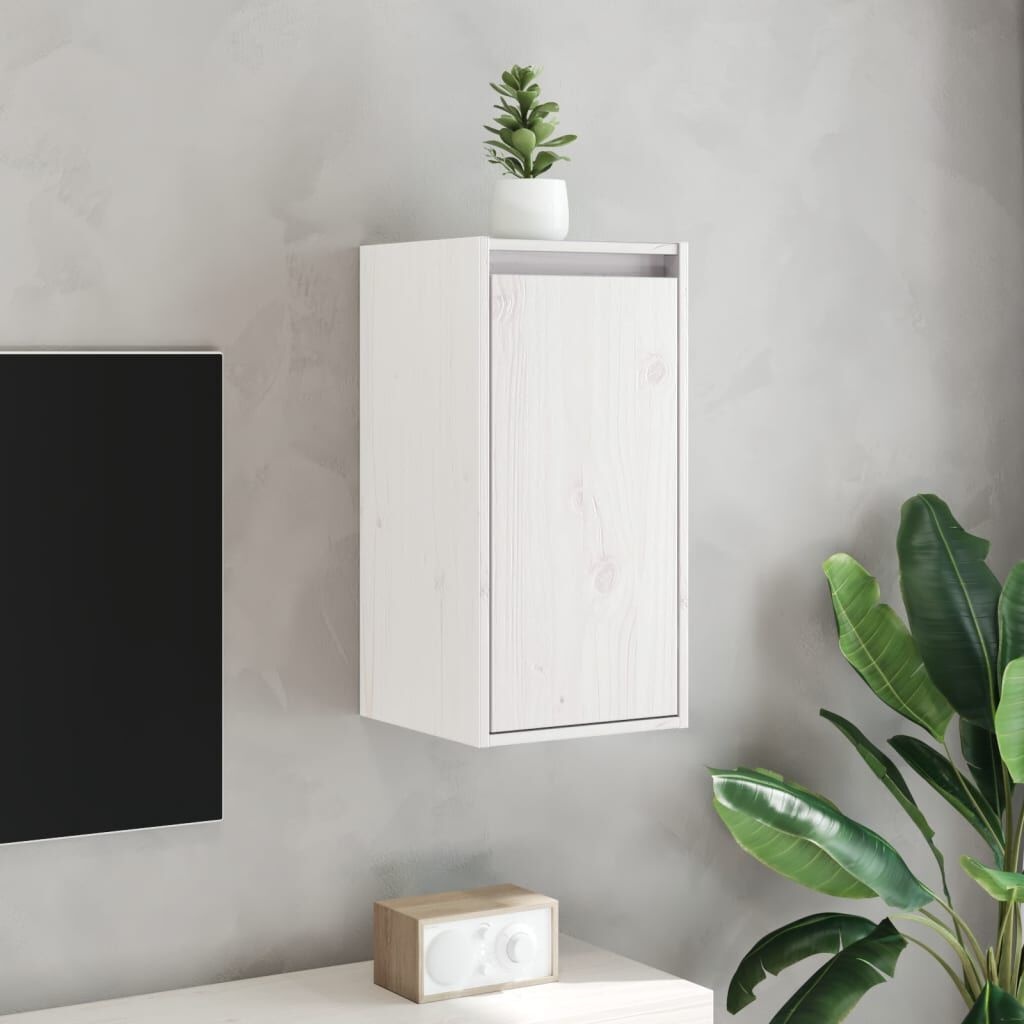 Wandkast Grenenhout Wit 30x30x60cm - 65% Korting!
