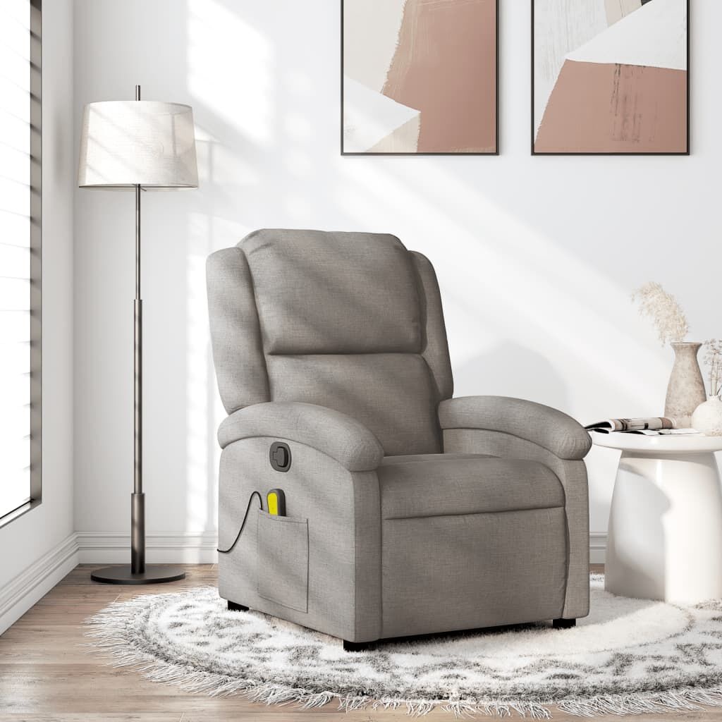 vidaXL Massagestoel Taupe - Verstelbaar - 47% Korting!