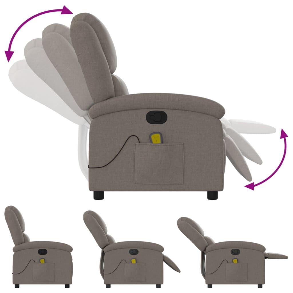 vidaXL Massagestoel Taupe - Verstelbaar - 47% Korting!