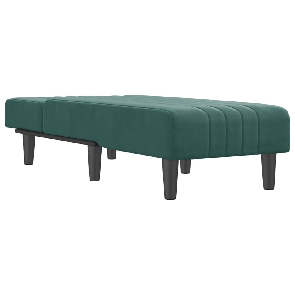 vidaXL Chaise Longue Donkergroen -55%! Krasje, Topdeal!