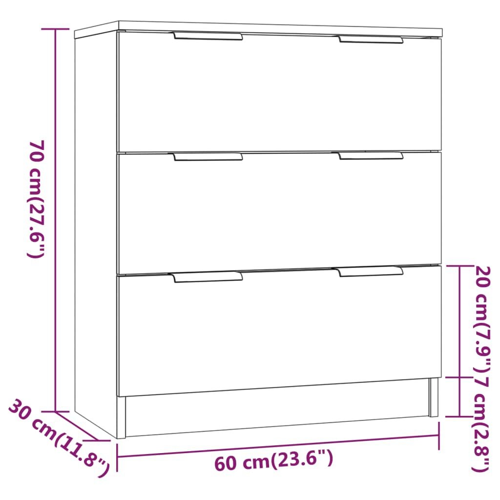 vidaXL Dressoir Bruineiken 60cm - 35% Korting!