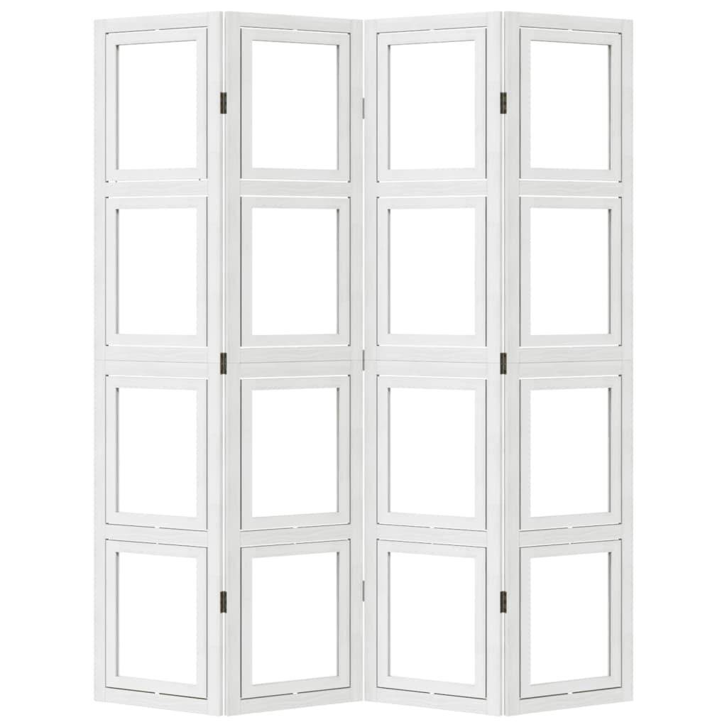 Kamerscherm 4 Panelen Paulownia Wit - 35% Korting!