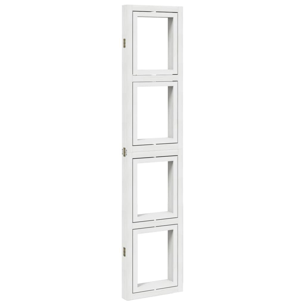 Kamerscherm 4 Panelen Paulownia Wit - 35% Korting!