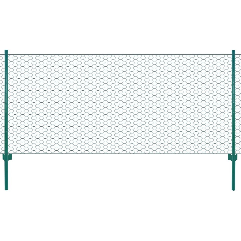 vidaXL Draadgaashek 25x1m Groen - 35% Korting!