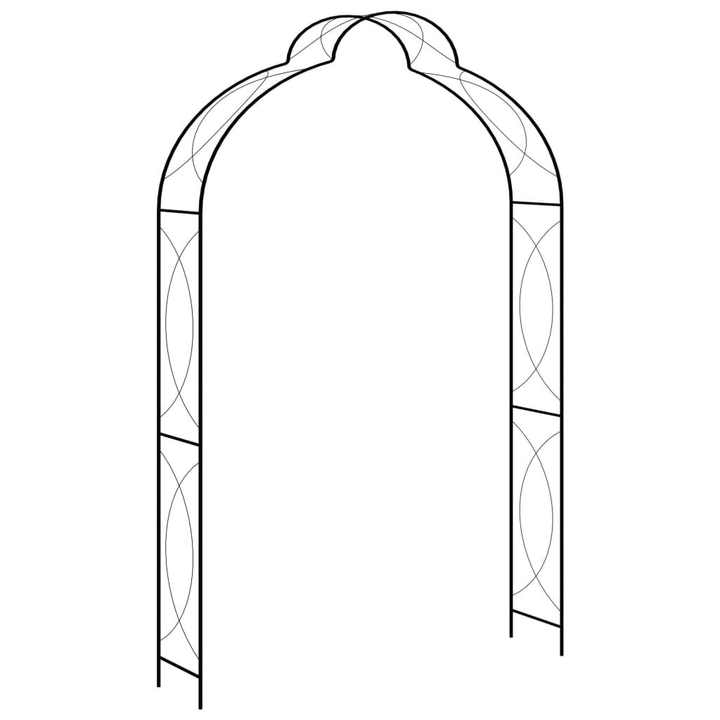 Tuinboog IJzer Zwart 150x240cm -55%! (Krasjes)