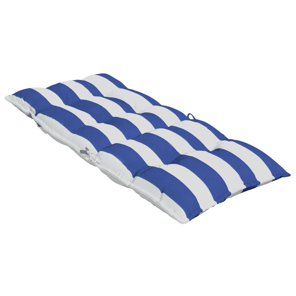 vidaXL Stoelkussens Hoge Rug Wit/Blauw (4 st) - 35% Korting!