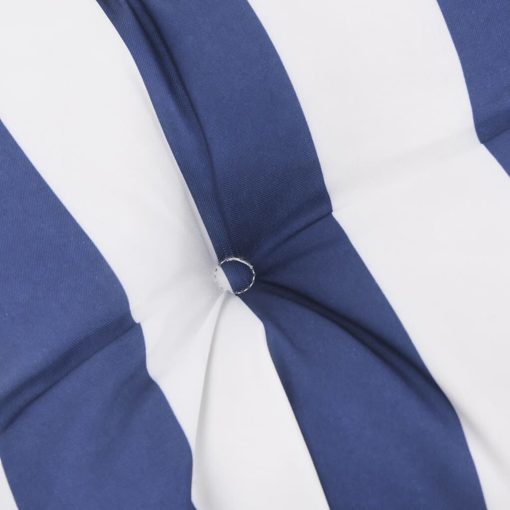 vidaXL Stoelkussens Hoge Rug Wit/Blauw (4 st) - 35% Korting!