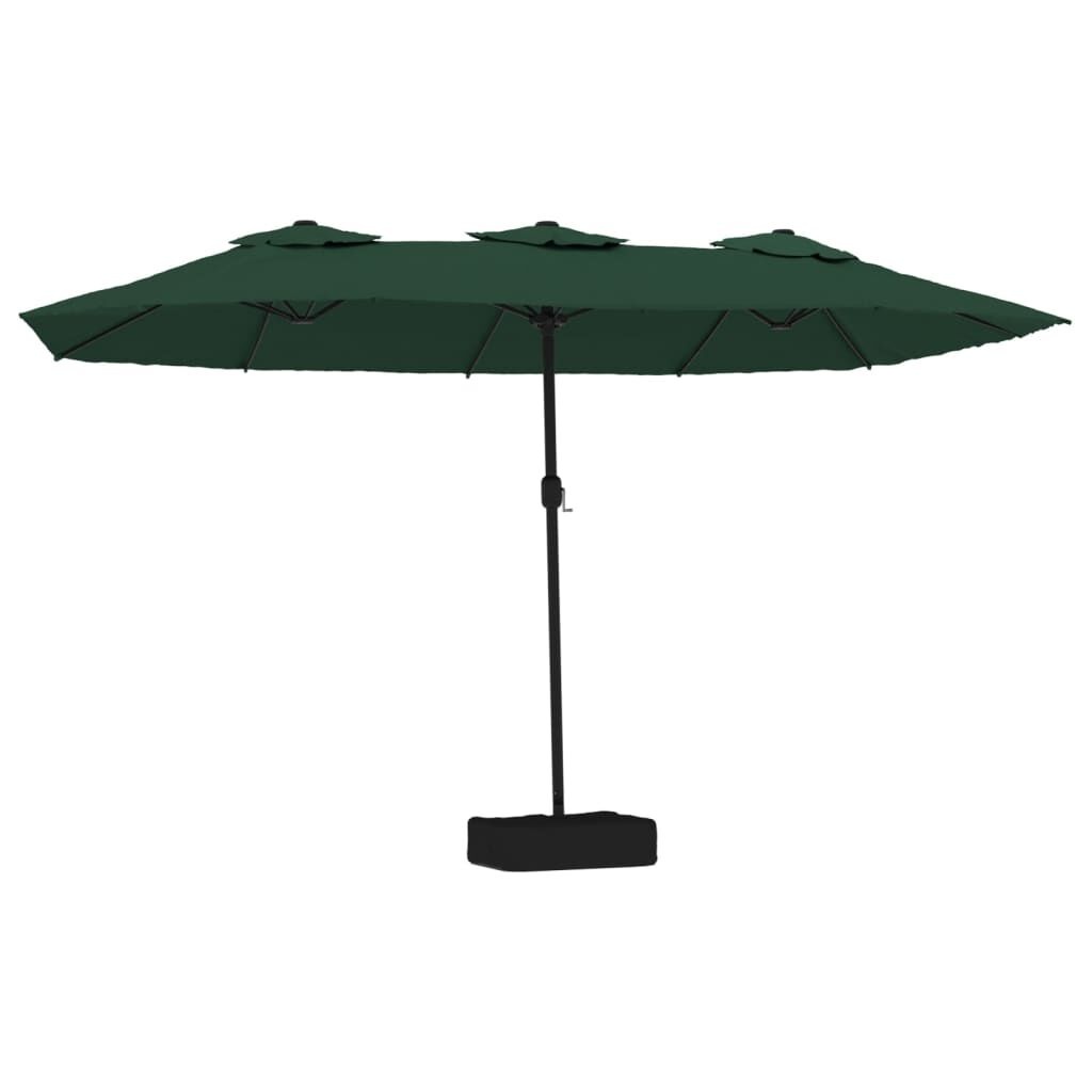 VidaXL Parasol LED Dubbel Dak 449cm Groen -35% Korting!
