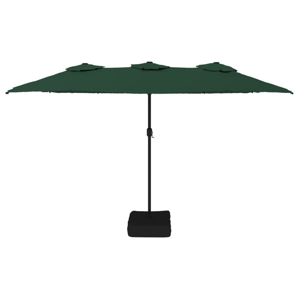 VidaXL Parasol LED Dubbel Dak 449cm Groen -35% Korting!