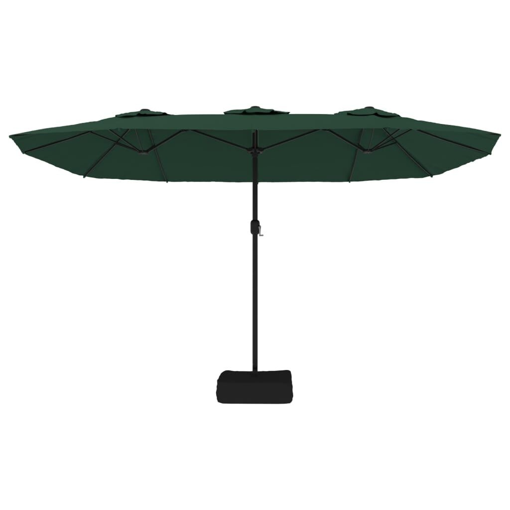 VidaXL Parasol LED Dubbel Dak 449cm Groen -35% Korting!