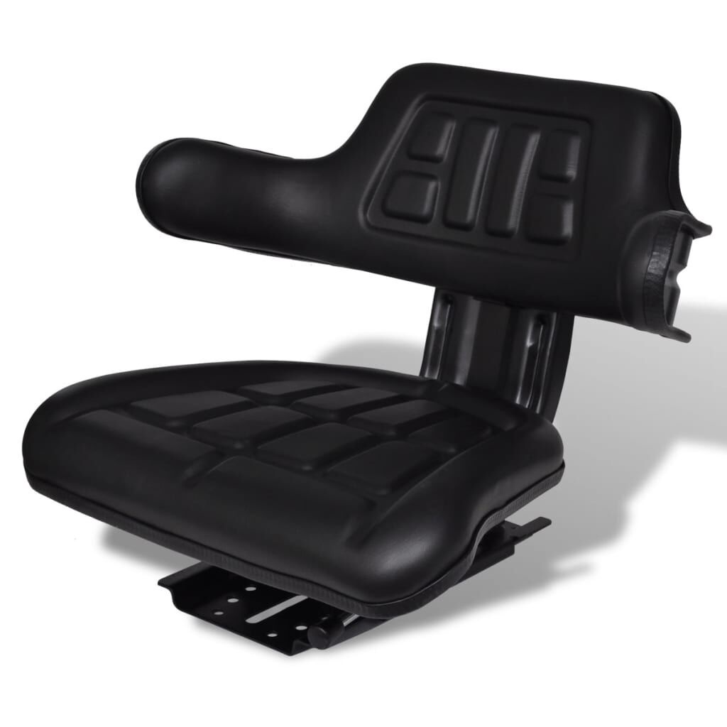 Tractorstoel met Rugleuning Zwart - 50% Korting!