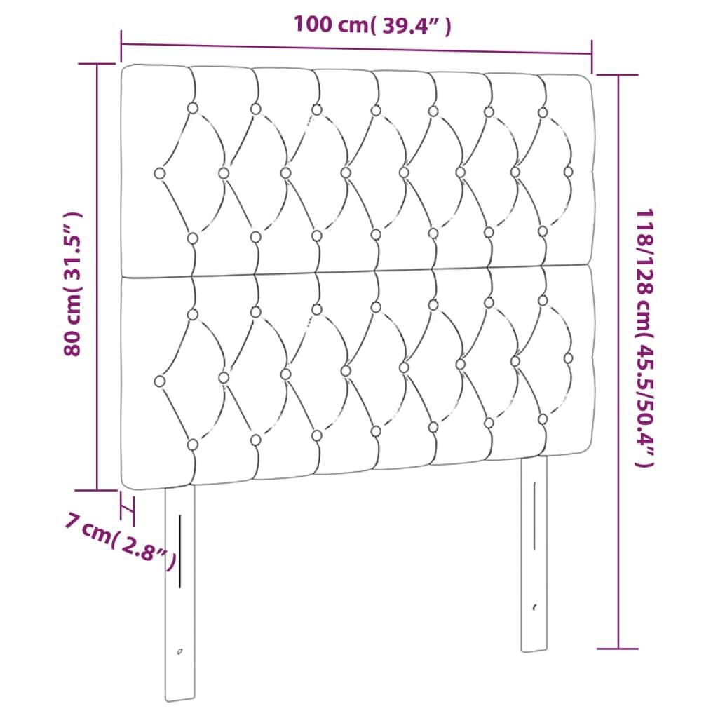 VidaXL Hoofdborden (2x) Blauw 100cm - 50% Korting! (Scheurtje)