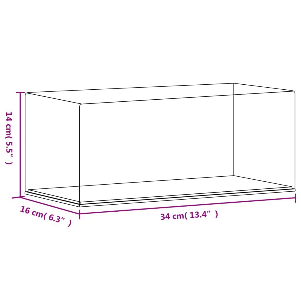 Retourdeal: Acryl Vitrine 34x16x14cm - Beschadigd, Topkorting 35%!