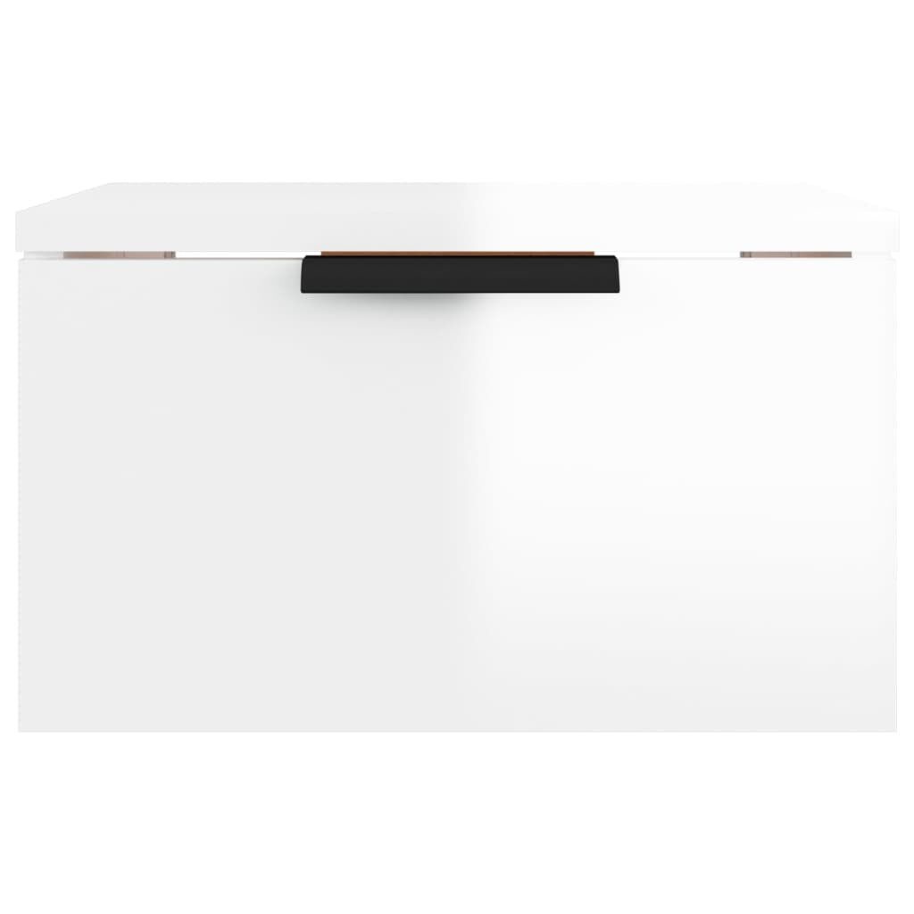 Wand Nachtkastjes Wit Hoogglans (2 stuks) - 35% Korting!