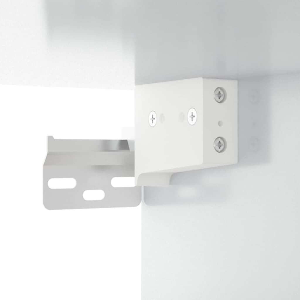 Wand Nachtkastjes Wit Hoogglans (2 stuks) - 35% Korting!