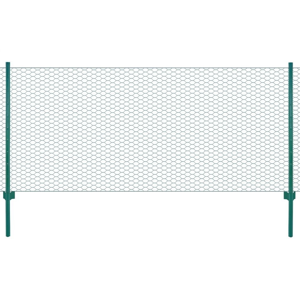 vidaXL Draadgaashek 25x1m Groen - 35% Korting! (Nieuw)