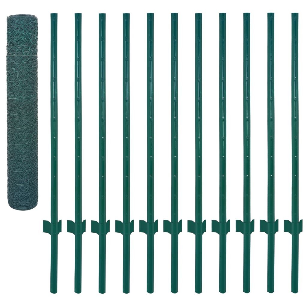 vidaXL Draadgaashek 25x1m Groen - 35% Korting! (Nieuw)