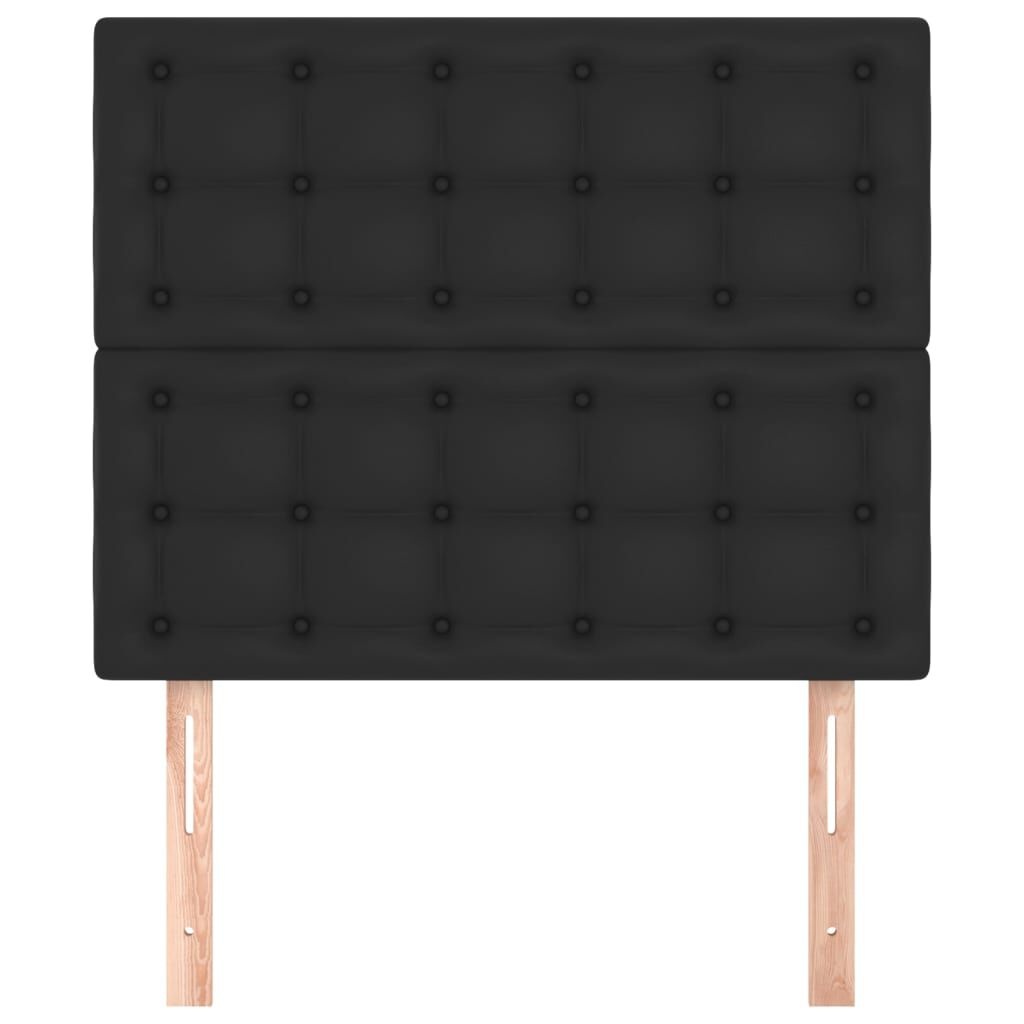 vidaXL Hoofdborden 2x 80cm Zwart Kunstleer - 50% Korting!