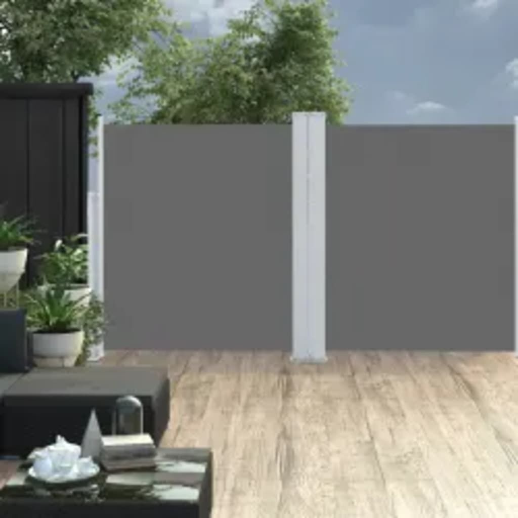 vidaXL Uittrekbaar Windscherm 160x600cm Antraciet - 35% Korting!