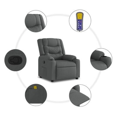 vidaXL Massagestoel Donkergrijs - 42% Korting!