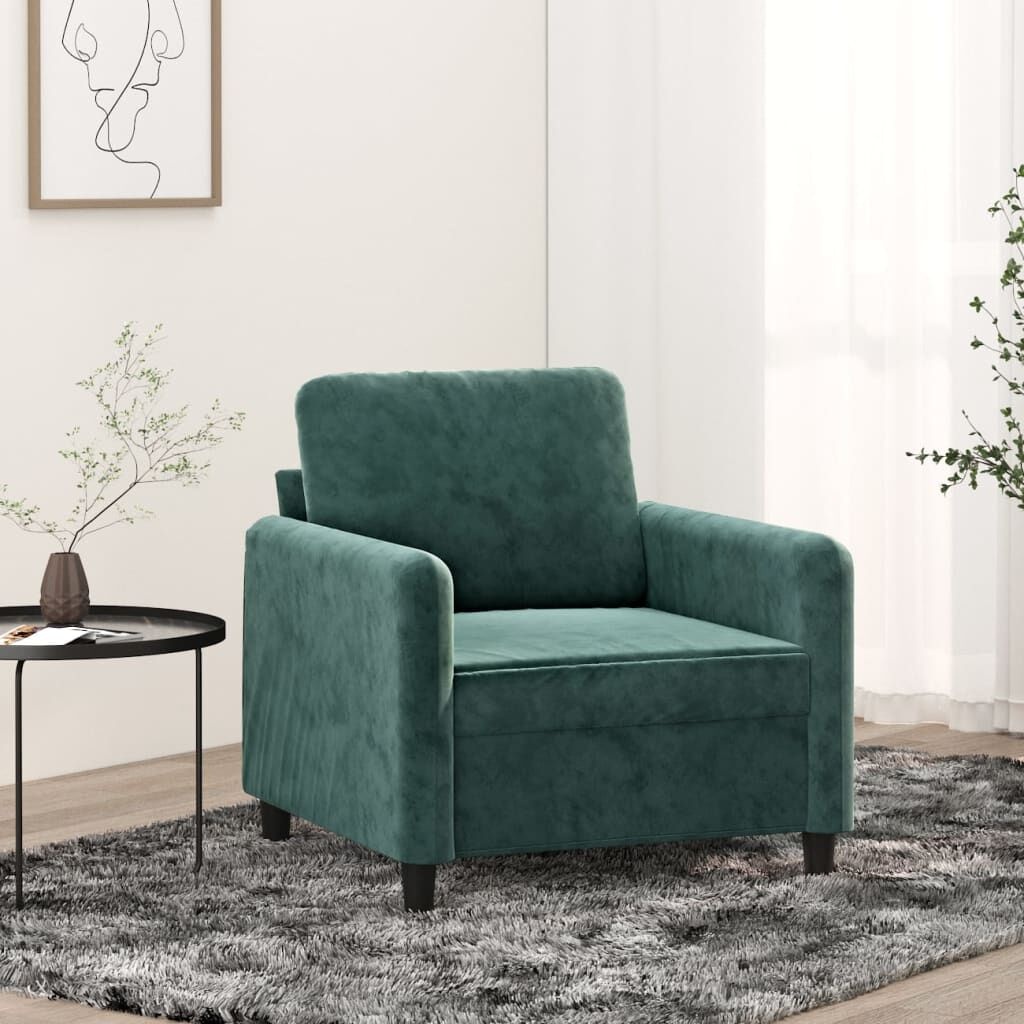 VidaXL Fluweel Fauteuil Donkergroen - 42% Korting!