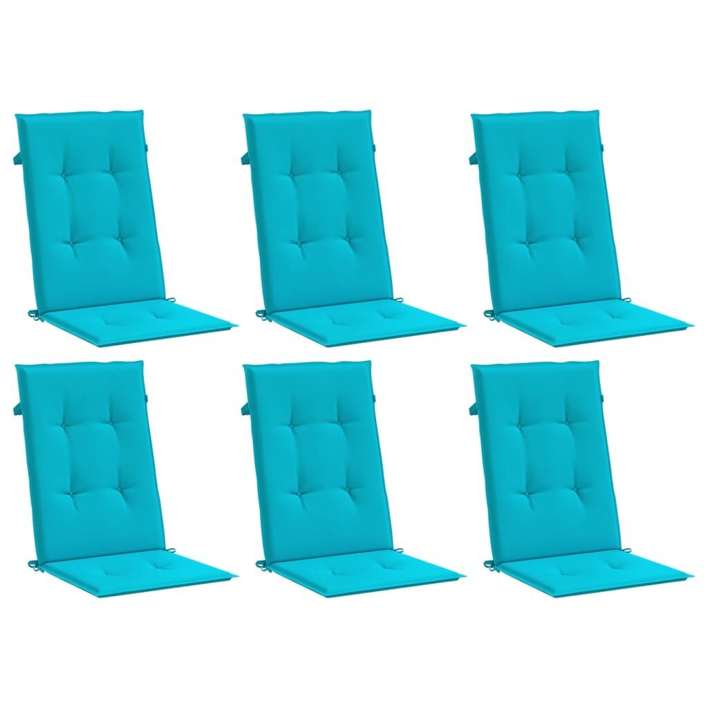 VidaXL Stoelkussens Hoge Rug Turquoise - 35% Korting!
