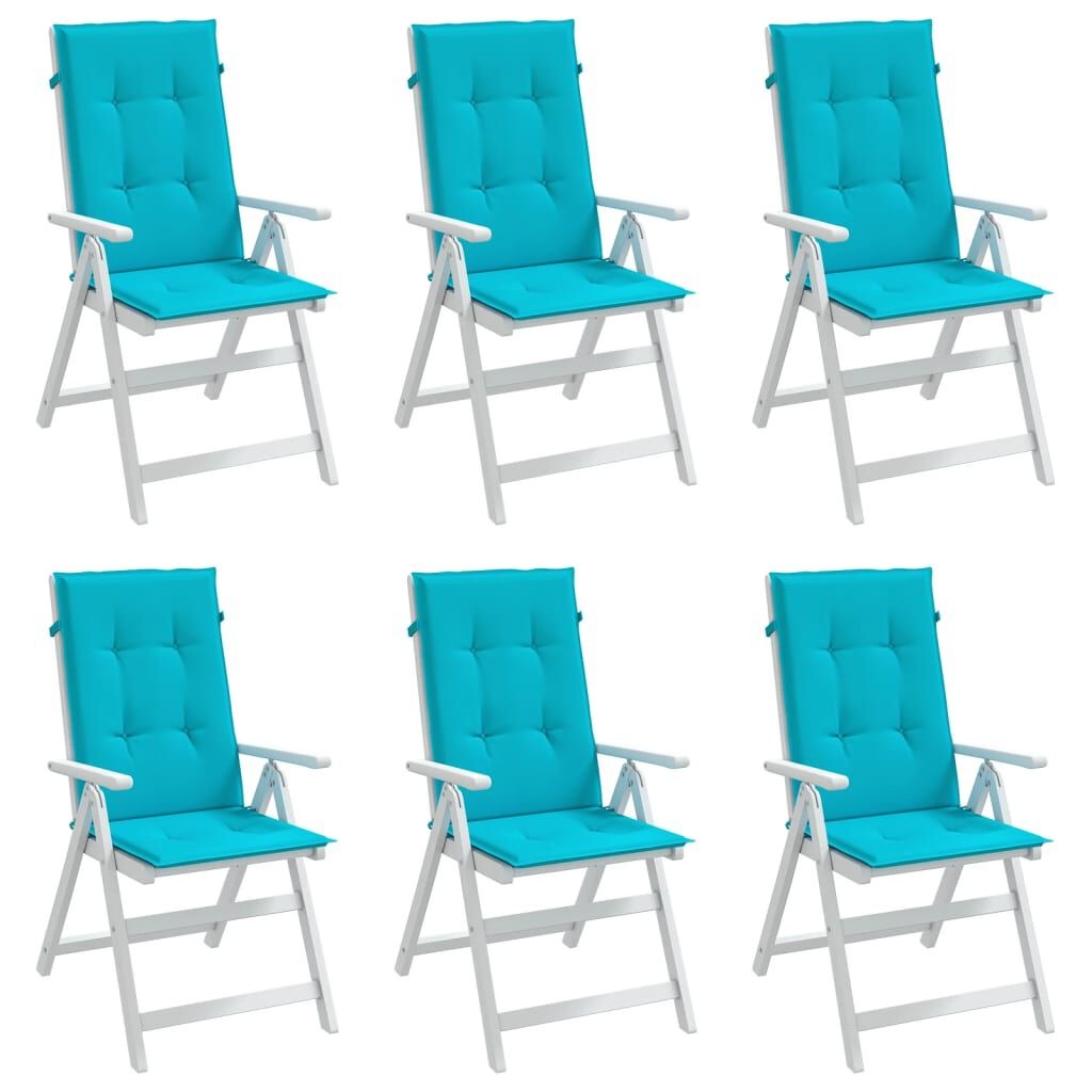 VidaXL Stoelkussens Hoge Rug Turquoise - 35% Korting!