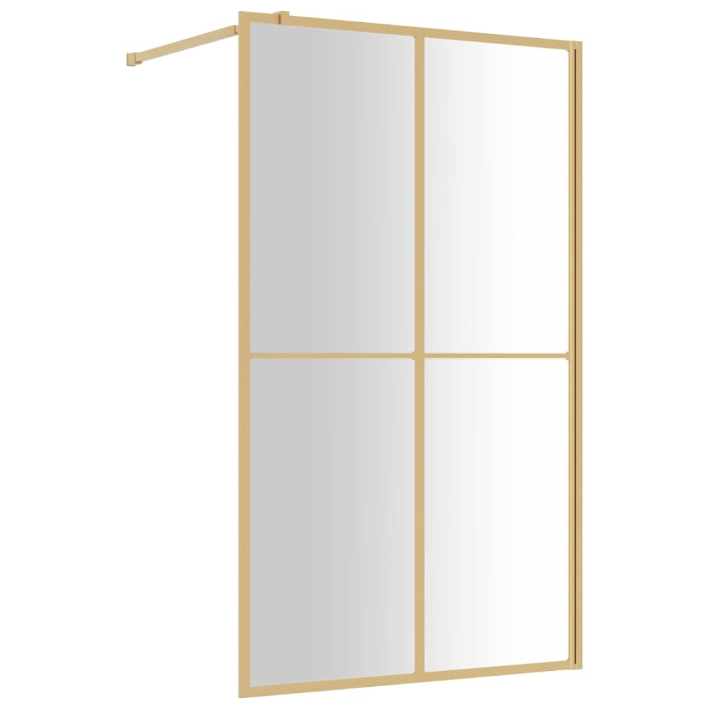 Inloopdouchewand 118cm Goud - Transparant - 35% Korting!