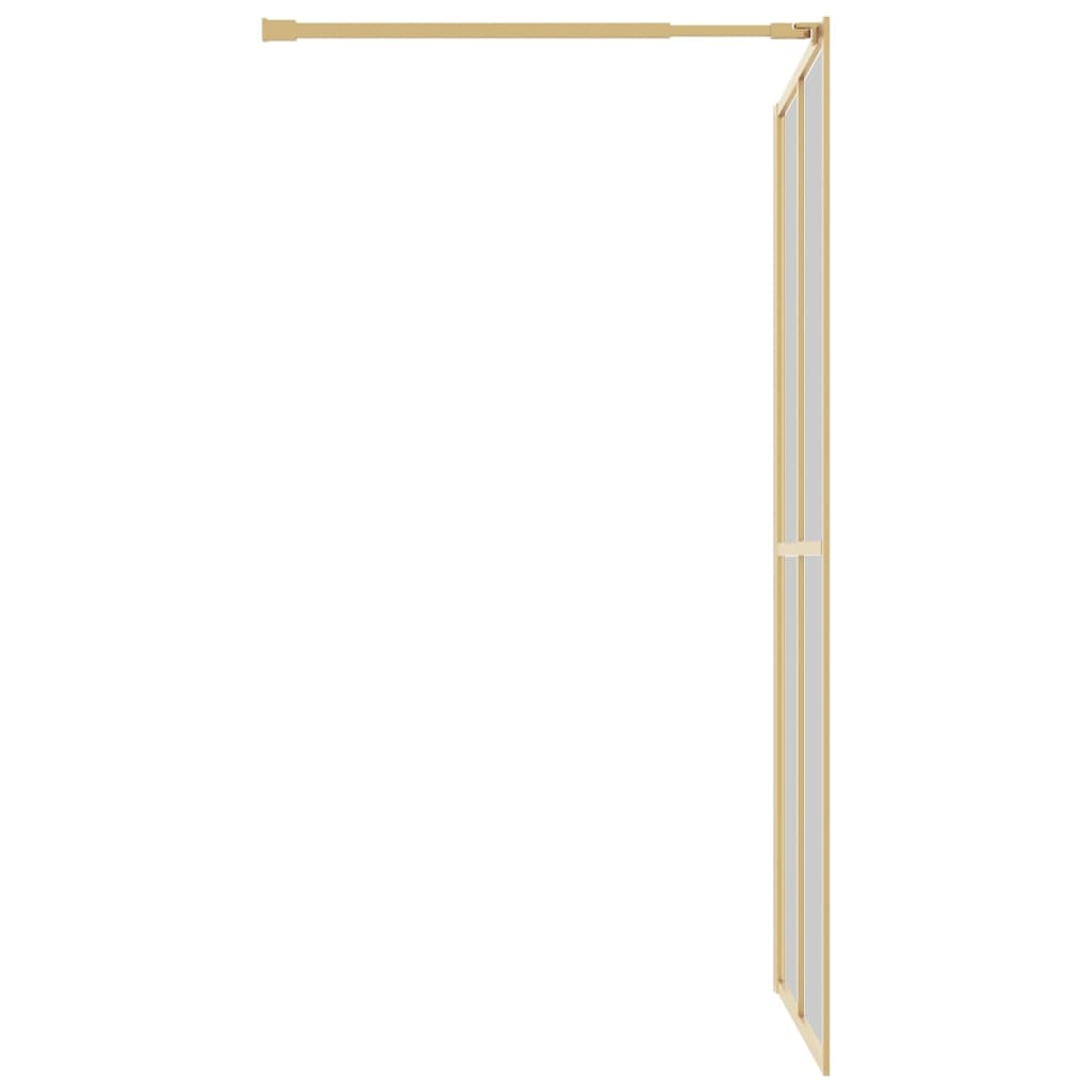 Inloopdouchewand 118cm Goud - Transparant - 35% Korting!