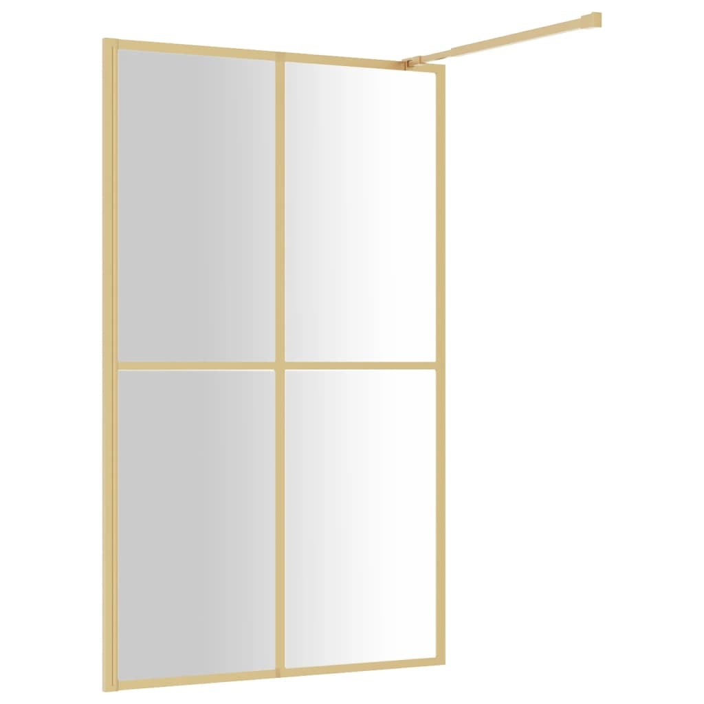 Inloopdouchewand 118cm Goud - Transparant - 35% Korting!