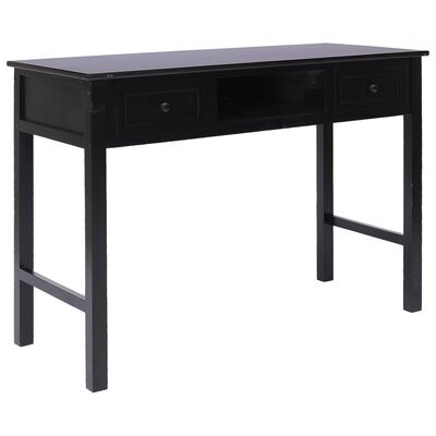VidaXL Bureau Zwart Paulowniahout - 35% Korting! Zo Goed Als Nieuw