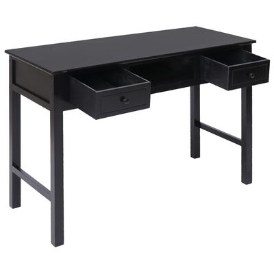VidaXL Bureau Zwart Paulowniahout - 35% Korting! Zo Goed Als Nieuw
