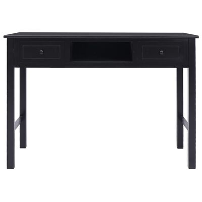 VidaXL Bureau Zwart Paulowniahout - 35% Korting! Zo Goed Als Nieuw