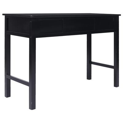 VidaXL Bureau Zwart Paulowniahout - 35% Korting! Zo Goed Als Nieuw