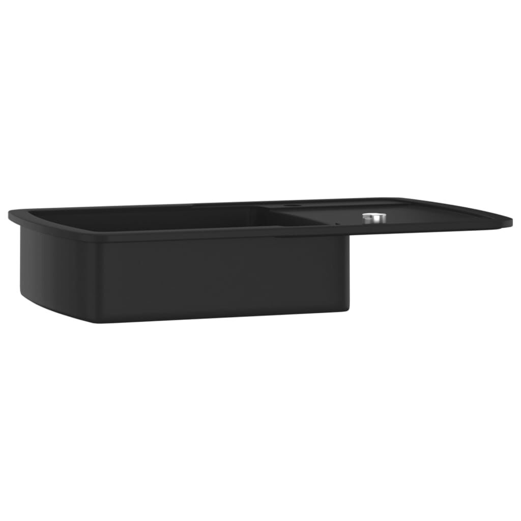 vidaXL Granieten Gootsteen Zwart - Kras, 35% Korting!