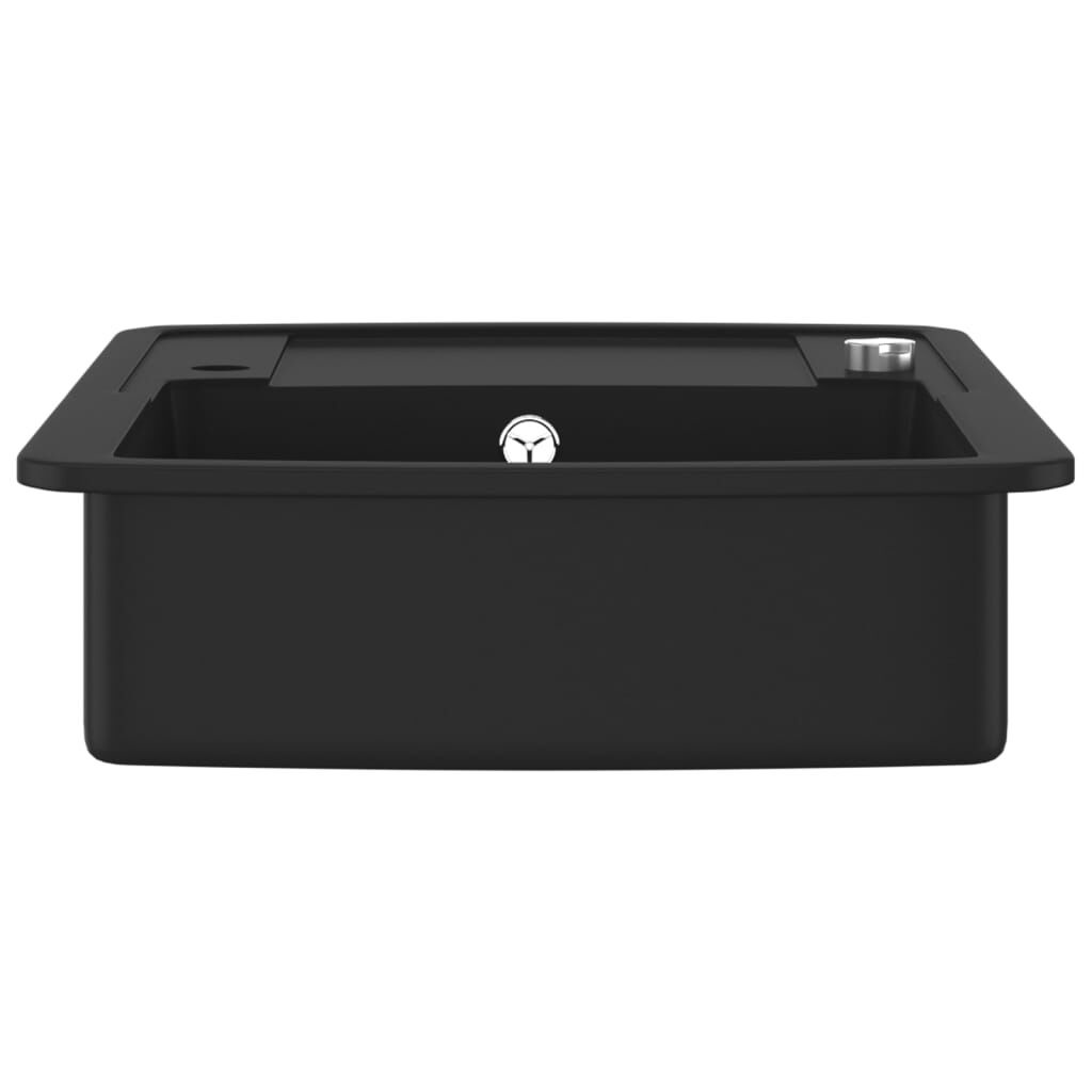 vidaXL Granieten Gootsteen Zwart - Kras, 35% Korting!