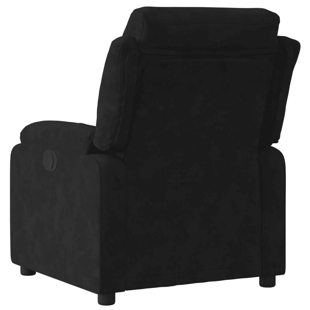 vidaXL Verstelbare Fluweel Fauteuil Zwart -35%