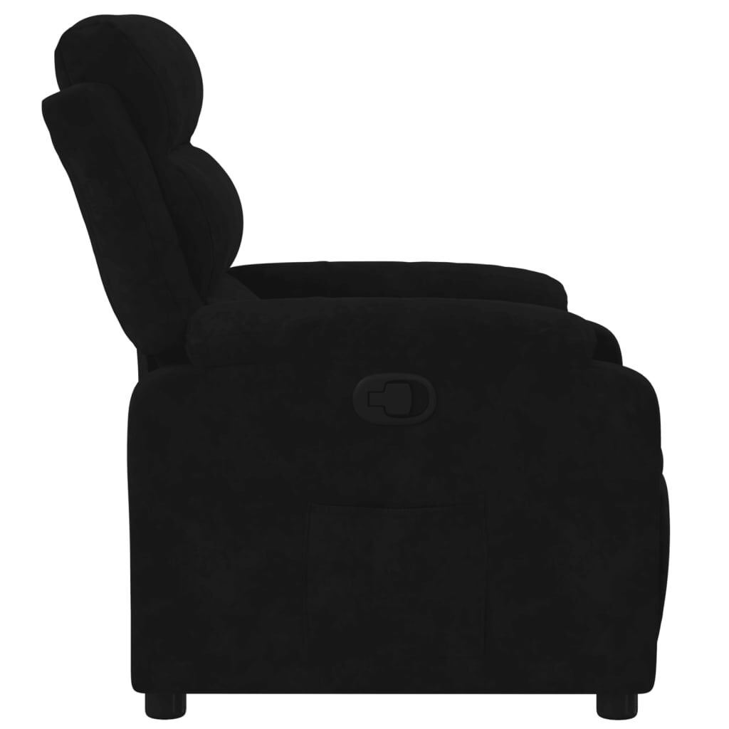 vidaXL Verstelbare Fluweel Fauteuil Zwart -35%