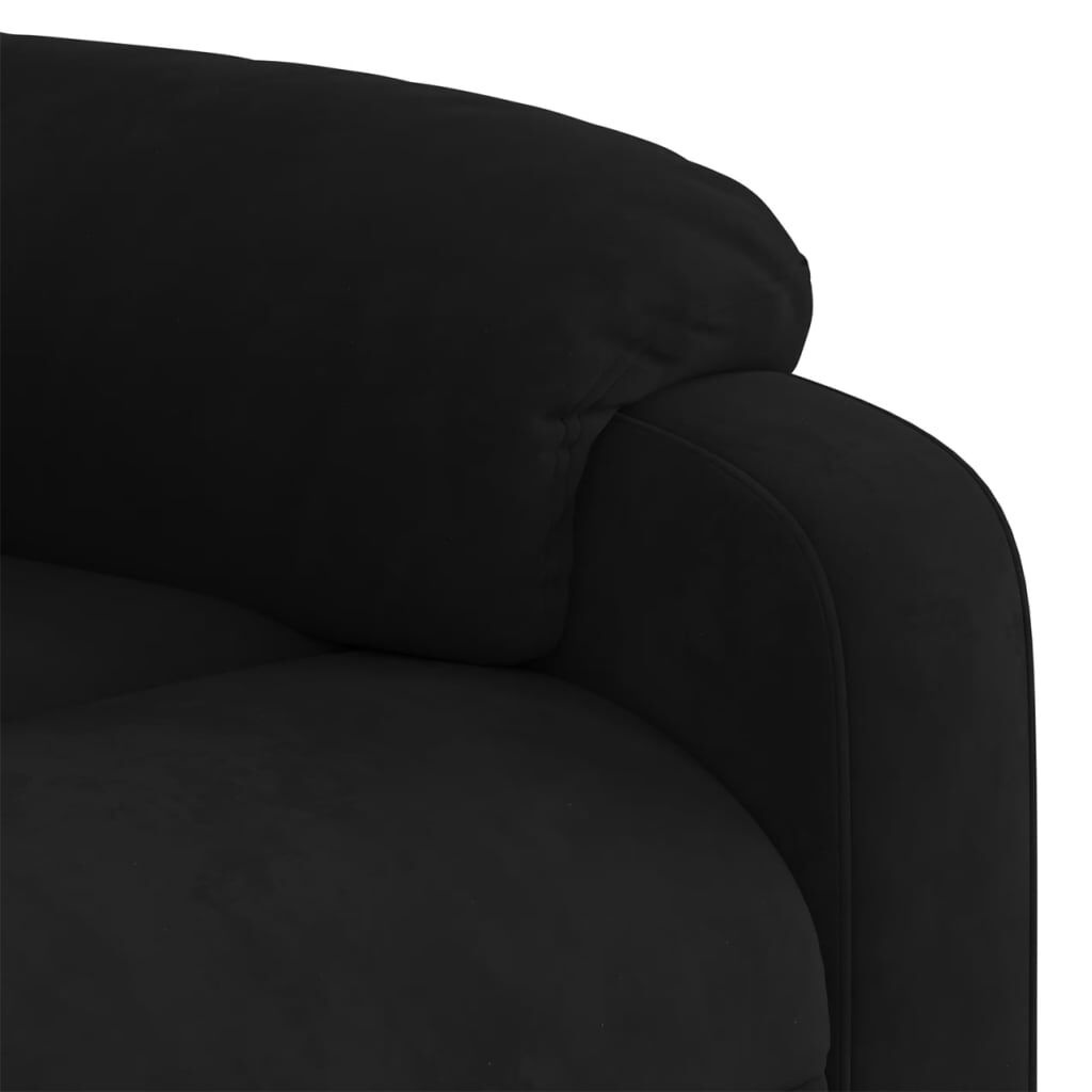 vidaXL Verstelbare Fluweel Fauteuil Zwart -35%