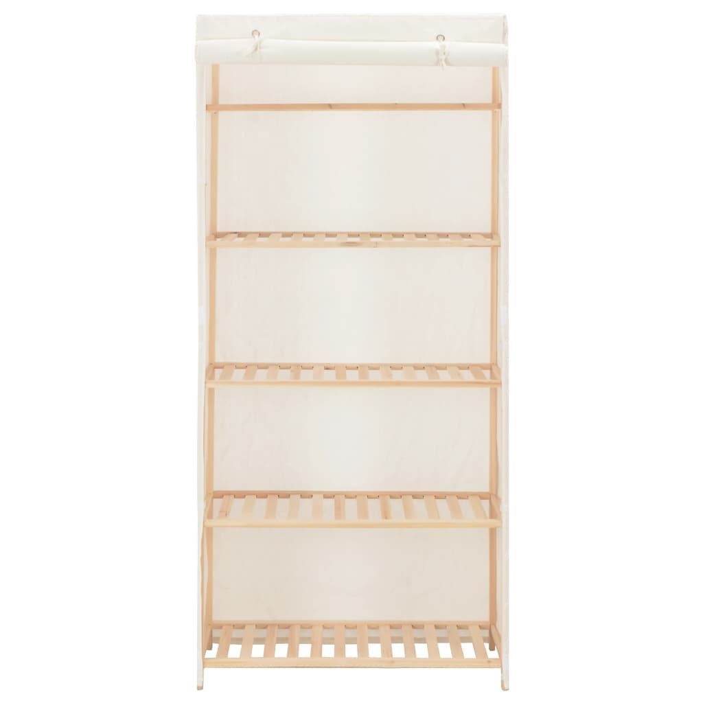 vidaXL Stoffen Kledingkast Wit 79cm - 35% Korting! Zo Goed Als Nieuw!