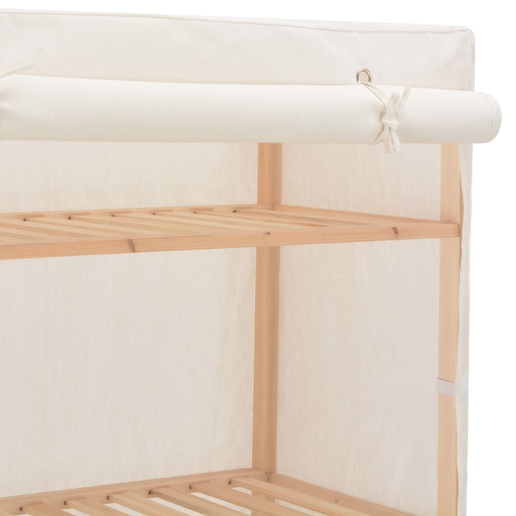 vidaXL Stoffen Kledingkast Wit 79cm - 35% Korting! Zo Goed Als Nieuw!