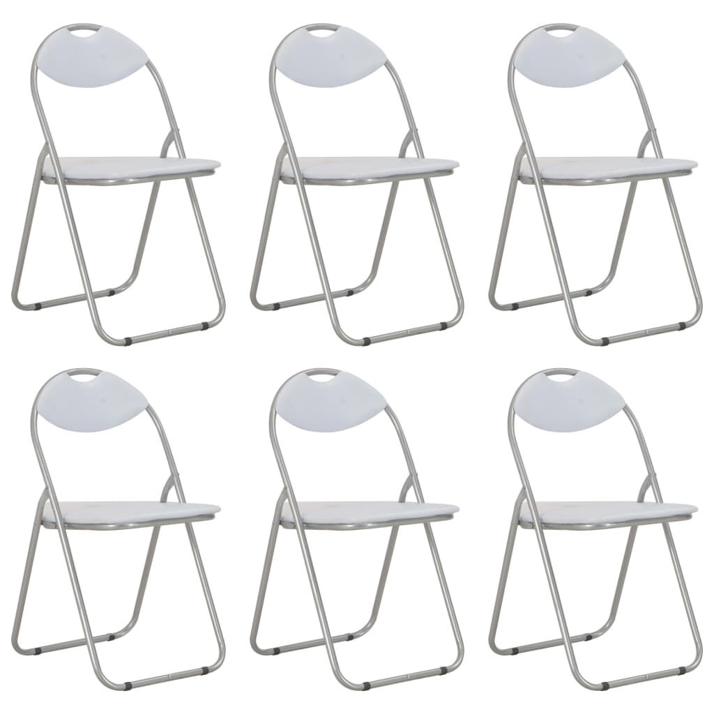 vidaXL Eetkamerstoelen (4/6) Wit Kunstleer -60% Korting!