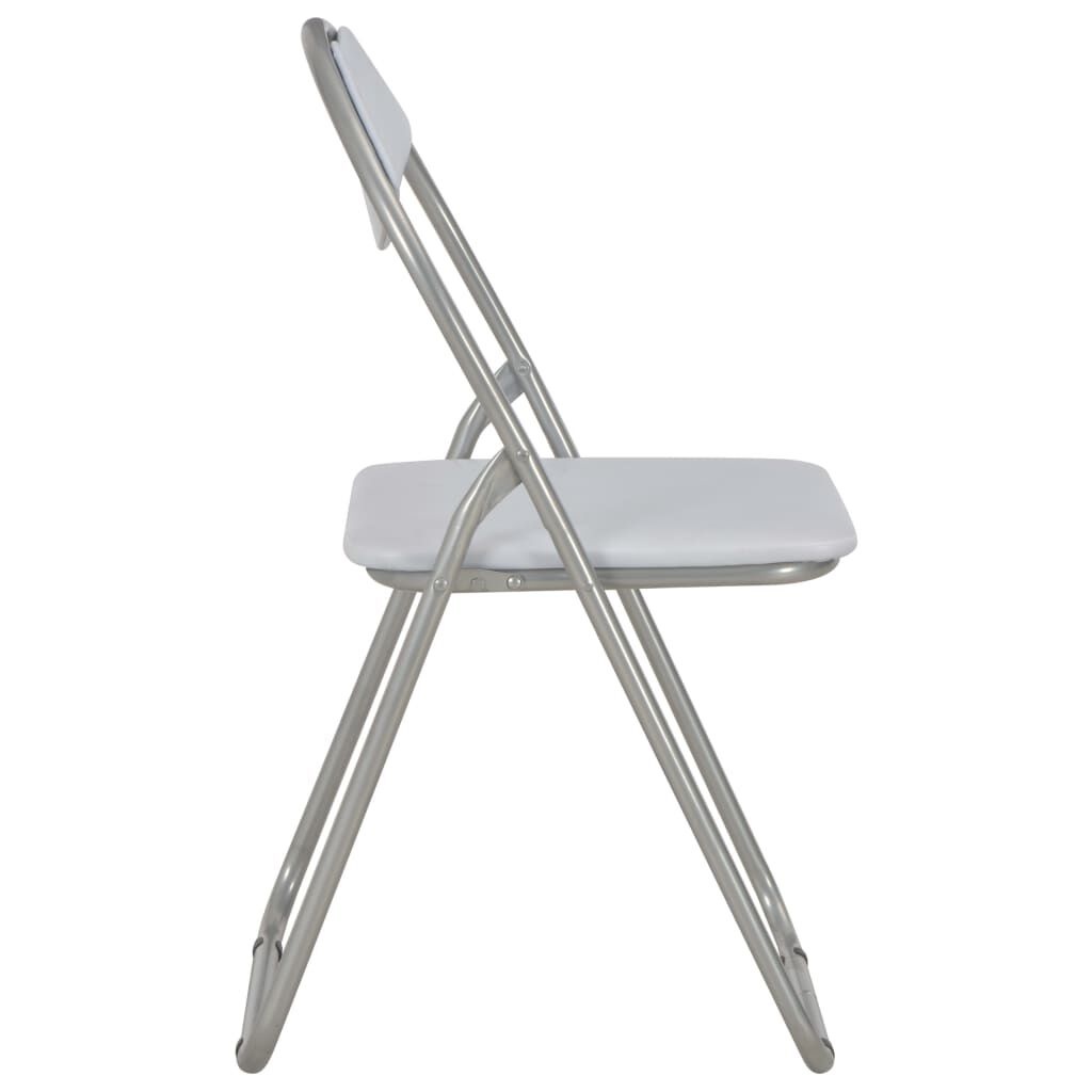vidaXL Eetkamerstoelen (4/6) Wit Kunstleer -60% Korting!