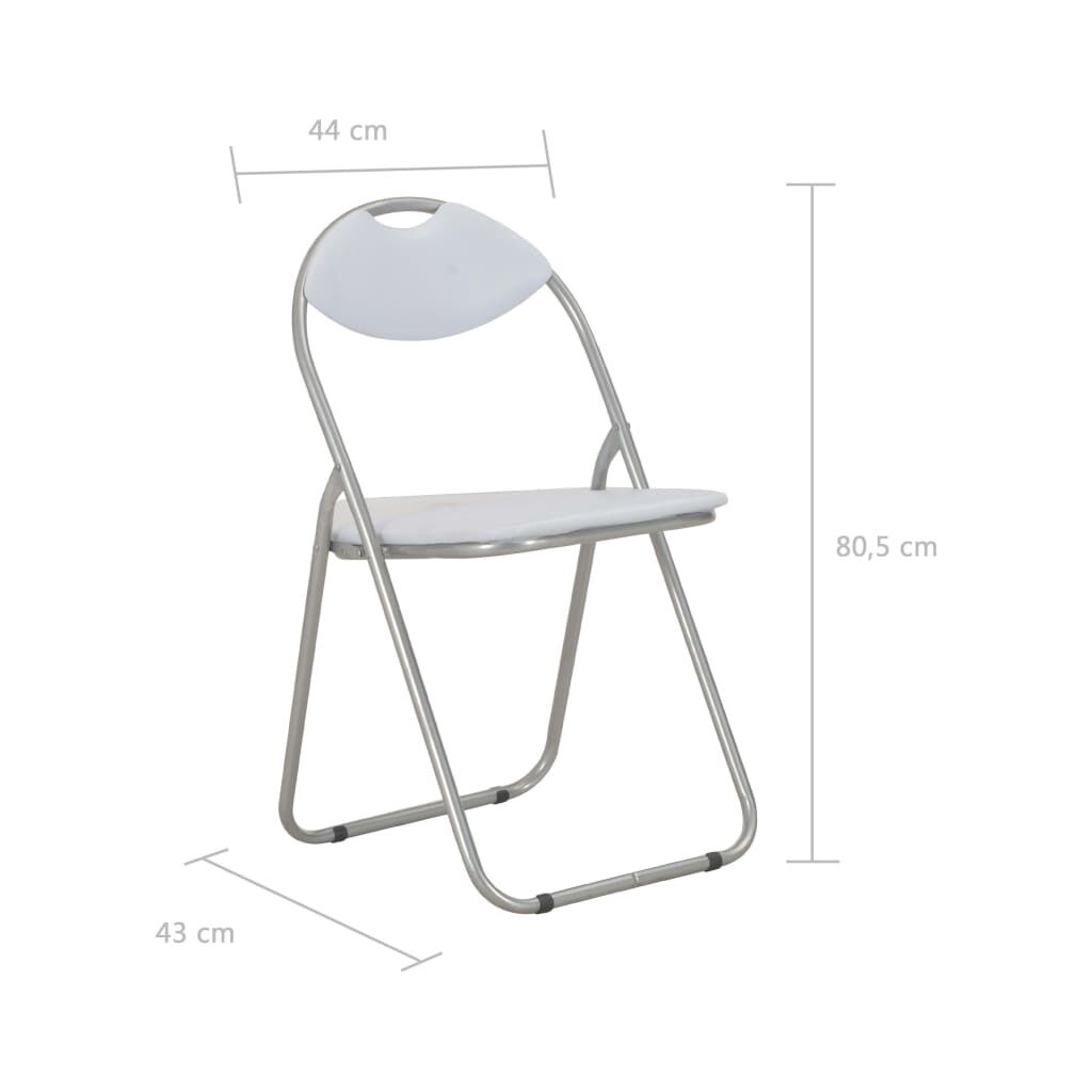 vidaXL Eetkamerstoelen (4/6) Wit Kunstleer -60% Korting!