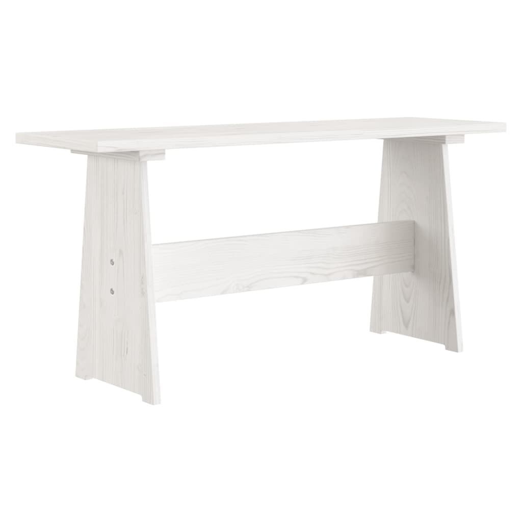 vidaXL Eettafel + Bank Wit Grenen - Krasjes - 55% Korting!
