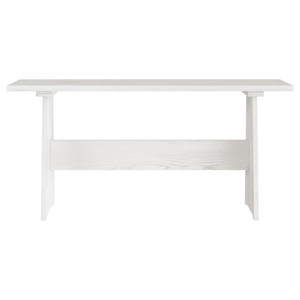 vidaXL Eettafel + Bank Wit Grenen - Krasjes - 55% Korting!