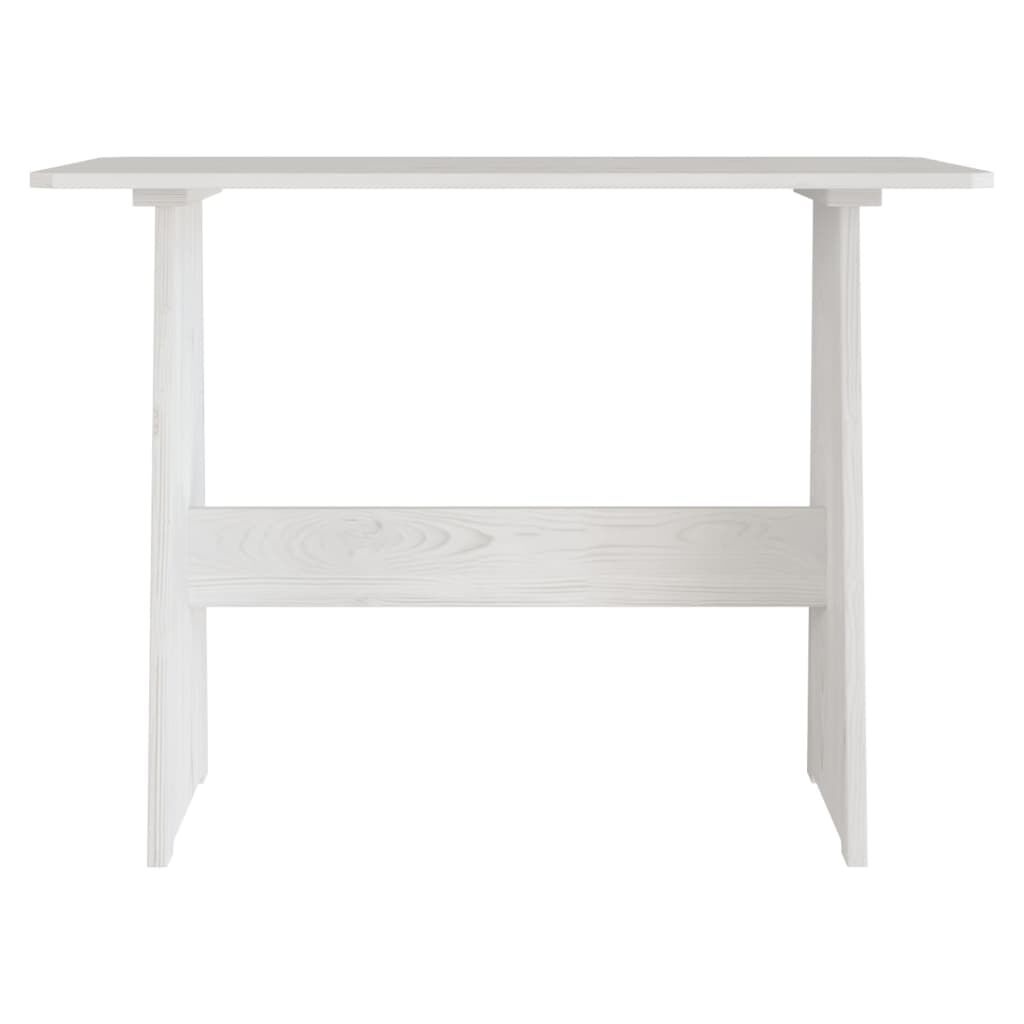 vidaXL Eettafel + Bank Wit Grenen - Krasjes - 55% Korting!