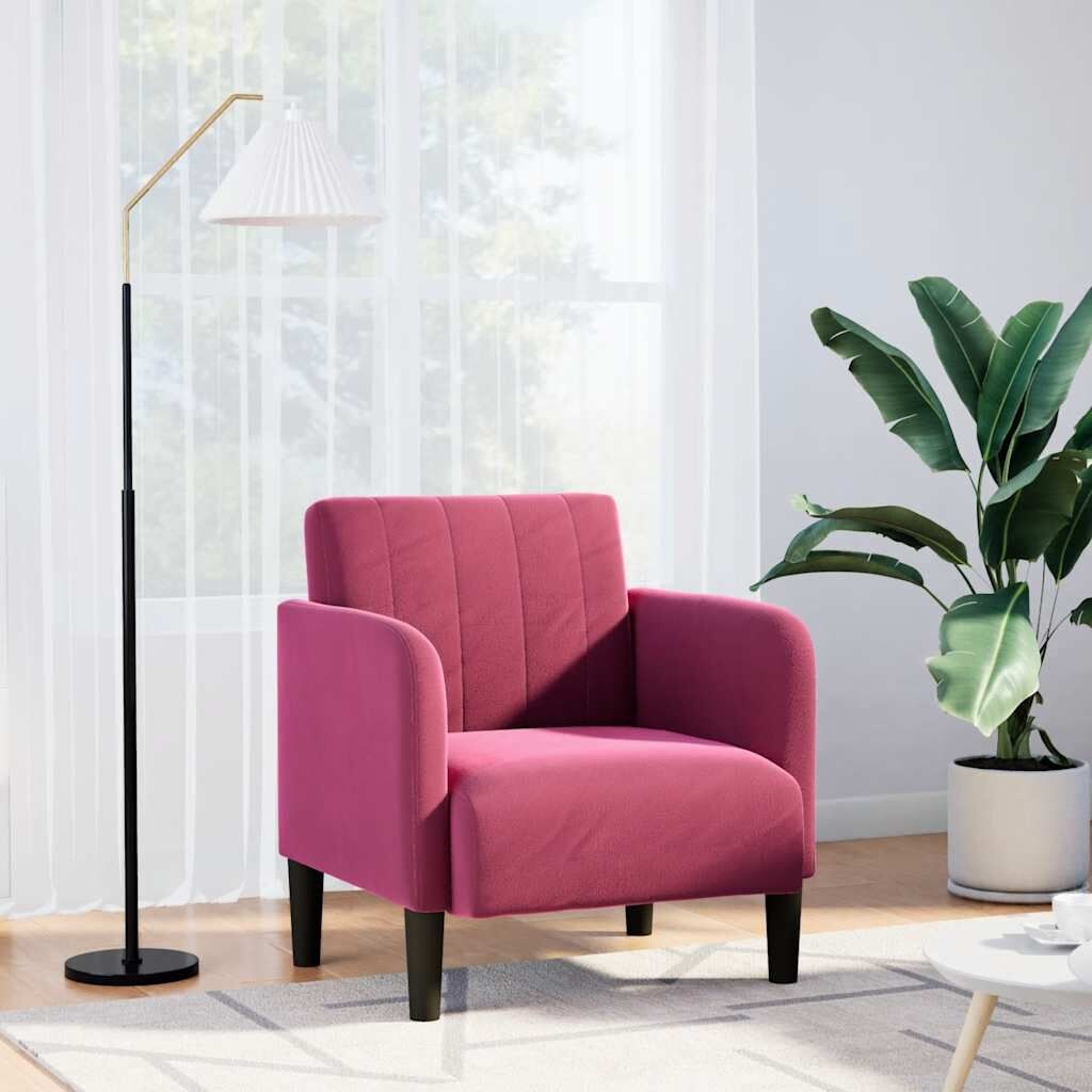 Fauteuil Fluweel Wijnrood - Z.G.A.N. - 35% Korting!
